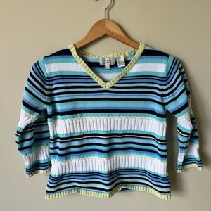 Cousin Johnny Colorful Knit Sweater Size Small
